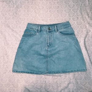 Jean mini skirt